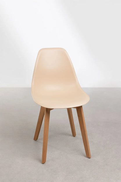 chaise scand nordic brun blé pour restaurant 