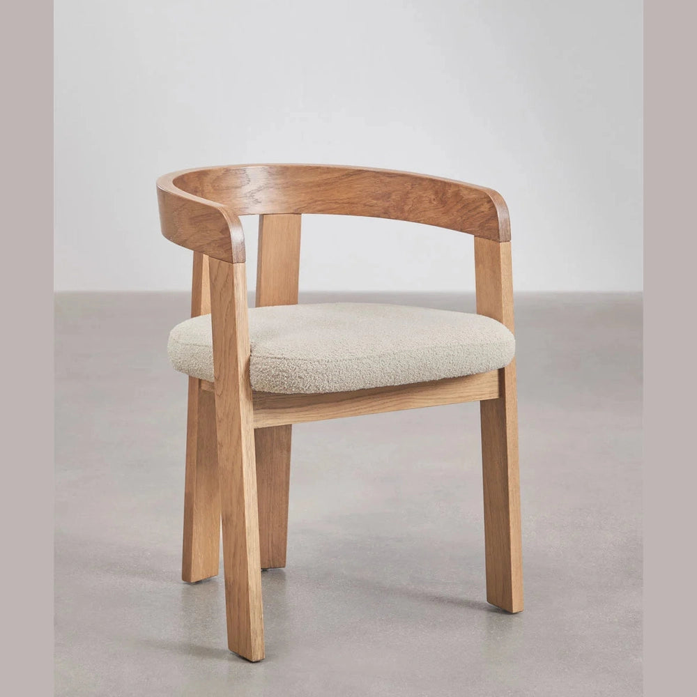 chaise yvone tissus bouclée 