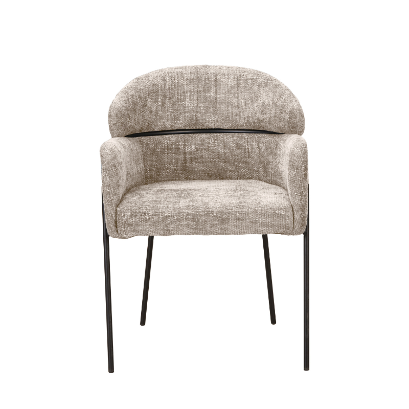 chaise de restaurant otis coloris crème vue complète  