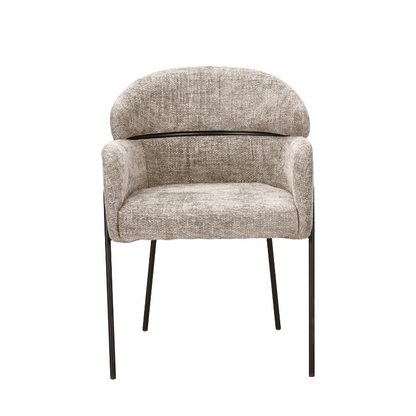 chaise de restaurant otis coloris crème vue complète  