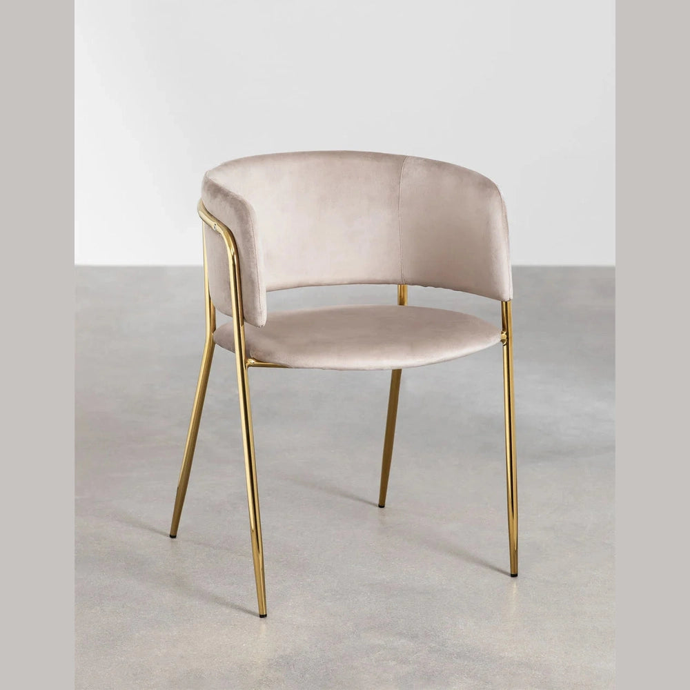 chaise de restaurant nalon coloris champagne 