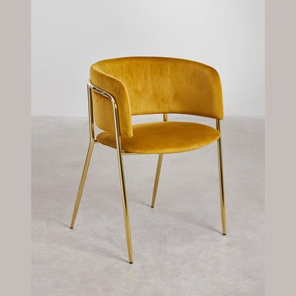 chaise de restaurant nalon coloris moutarde