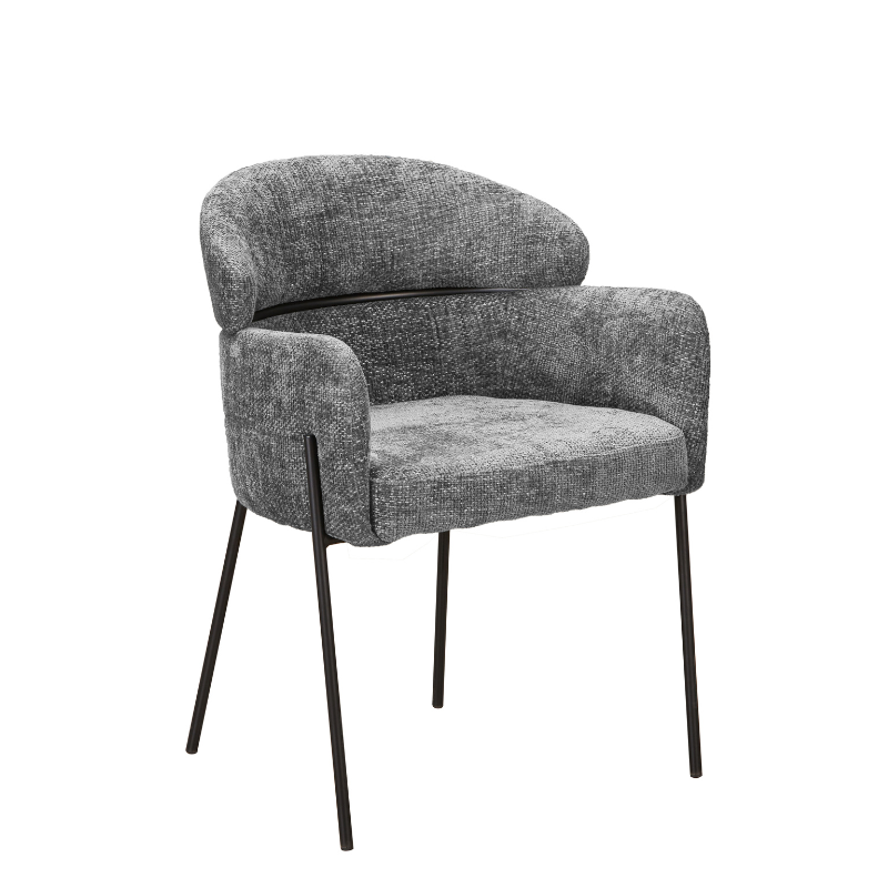 Chaise Otis gris vue complète 