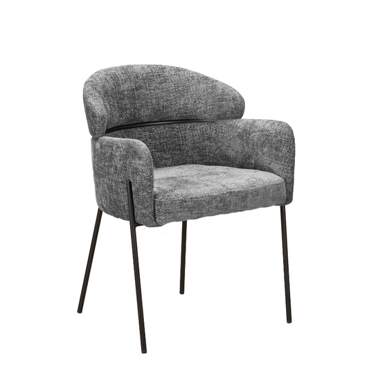 Chaise Otis gris vue complète 