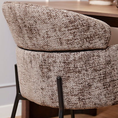 chaise otis marron vue du dossier 