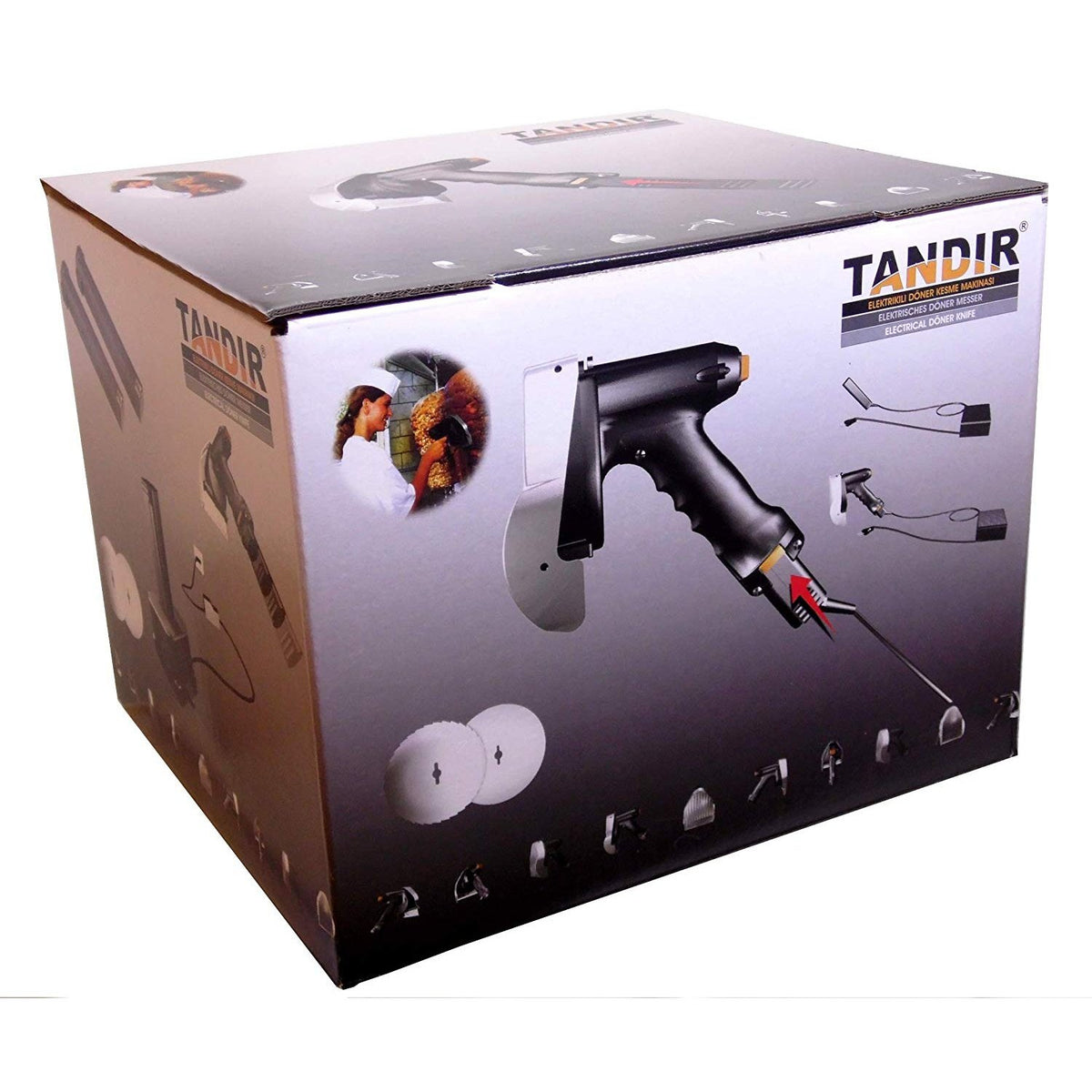 Kit complet couteau Tandir 120 avec bloc alimentation et affûteur