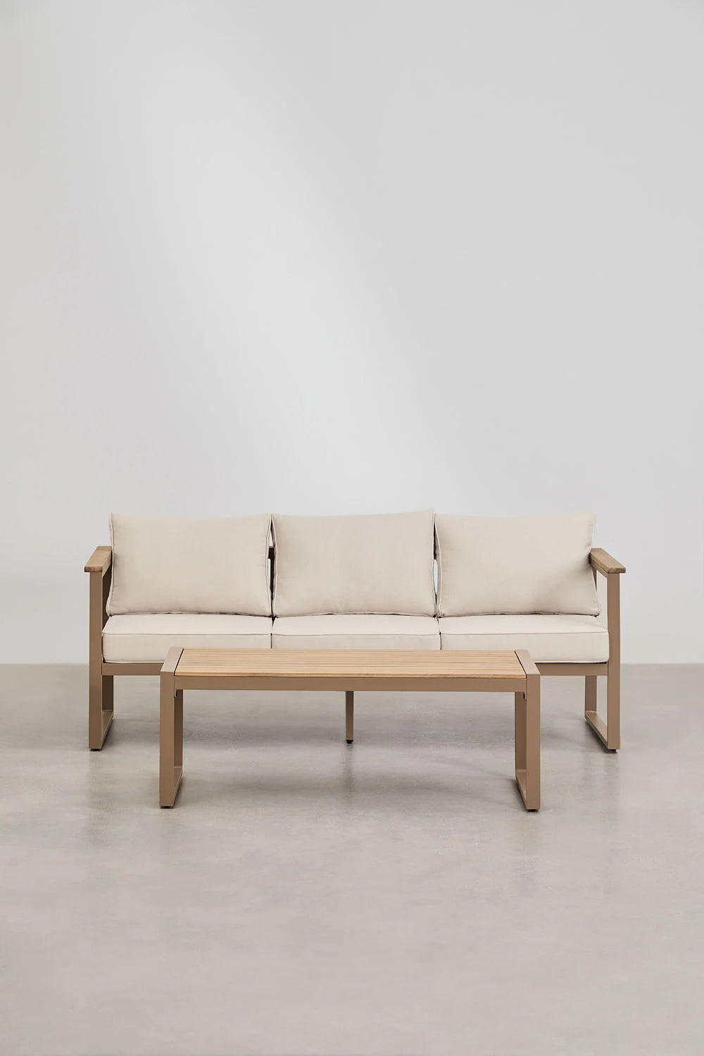 Ensemble Jardin 3 Places Aluminium & Acacia Lipov | Prosofa