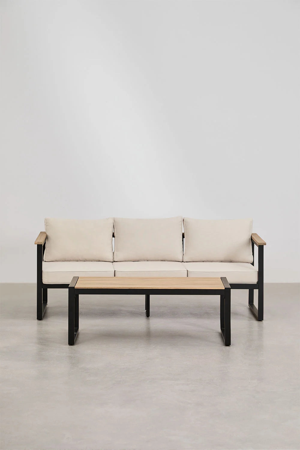 Ensemble Jardin 3 Places Aluminium & Acacia Lipov | Prosofa