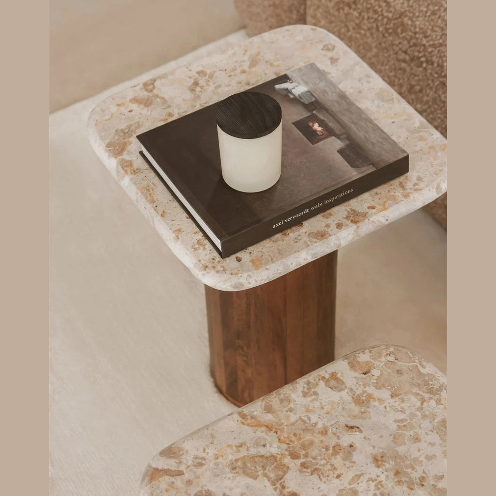 table  basse carrées 40x40 marbre