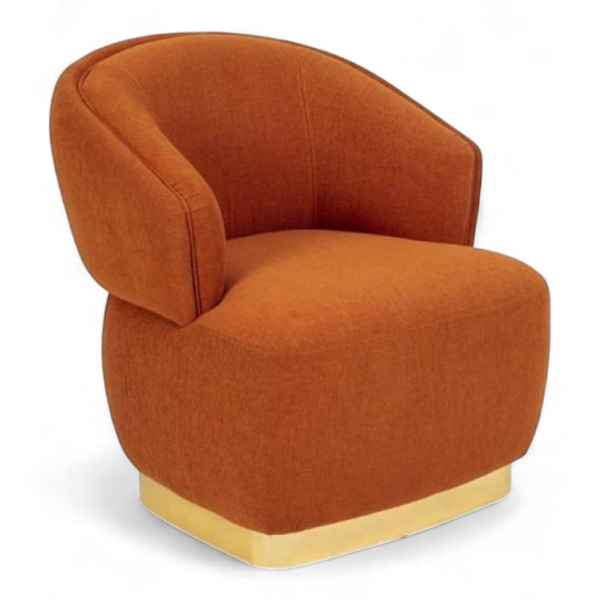 Fauteuil Stefon sur mesure en tissu et bois, design moderne et confortable pour aménagement professionnel