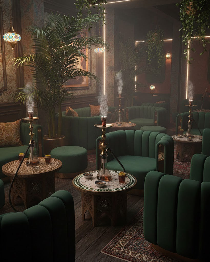 fauteuil capri en ambiance dans un bar a chicha 