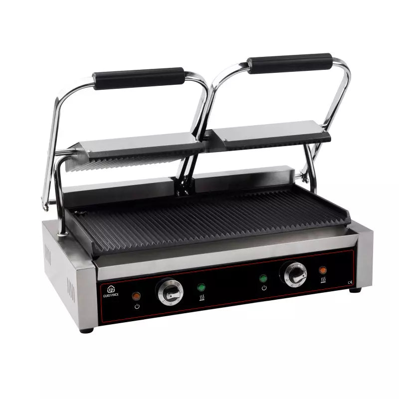 Grill panini double professionnel Cuistance 3600W plaques fonte rainurées PGSA cuistance 