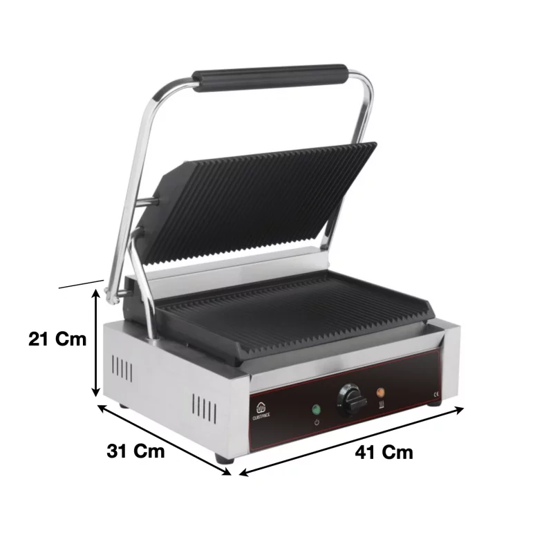 Grill à panini double en inox pro 1