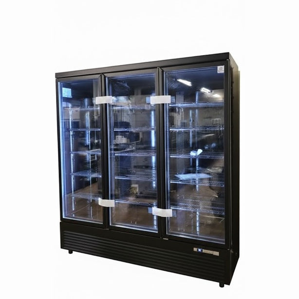 Armoire vitrine boissons 1664 L – 3 portes vitrées – LED – Froid ventilé