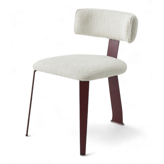 Chaise Karan tissu bouclé clair – chaise confortable pour hôtel haut de gamme