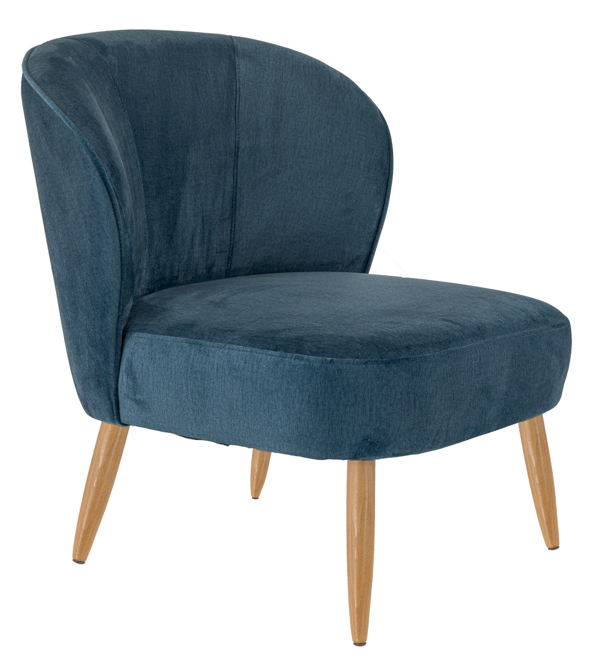 fauteuil matisse en velours bleu 