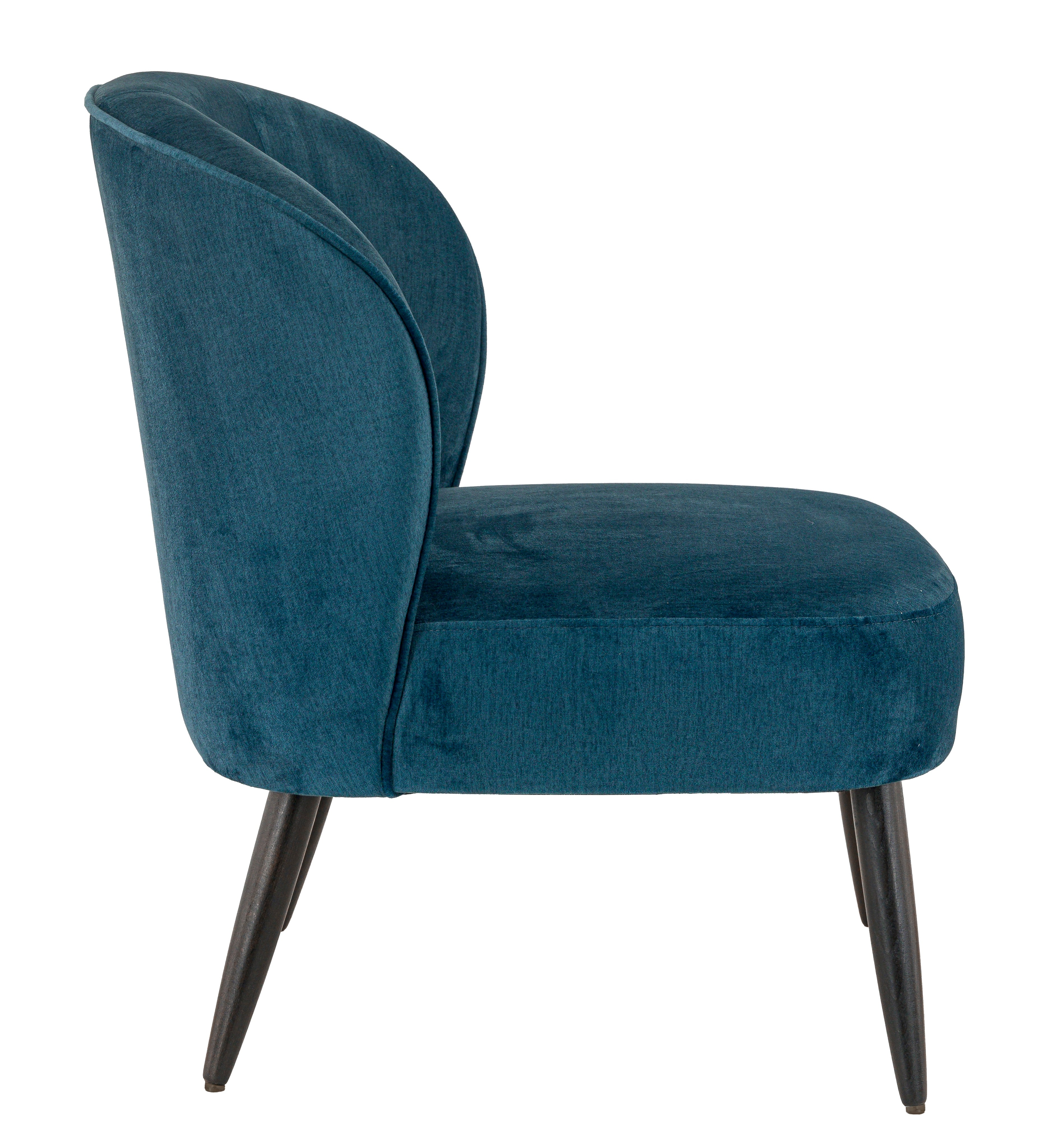 fauteuil matisse en velours bleu petrol pour espaces professionnel 