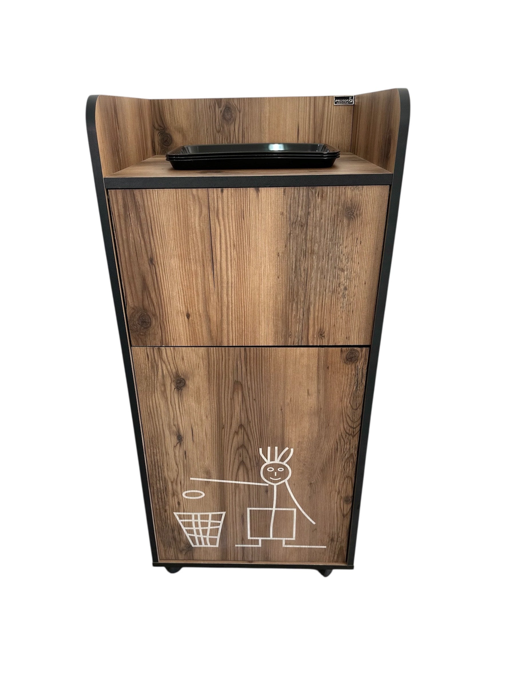 Meuble poubelle snack professionnel 70L noir