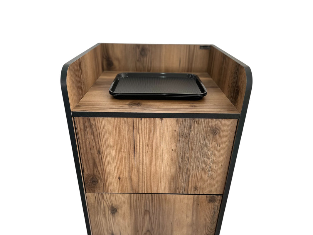 Meuble poubelle snack professionnel 70 L bois 