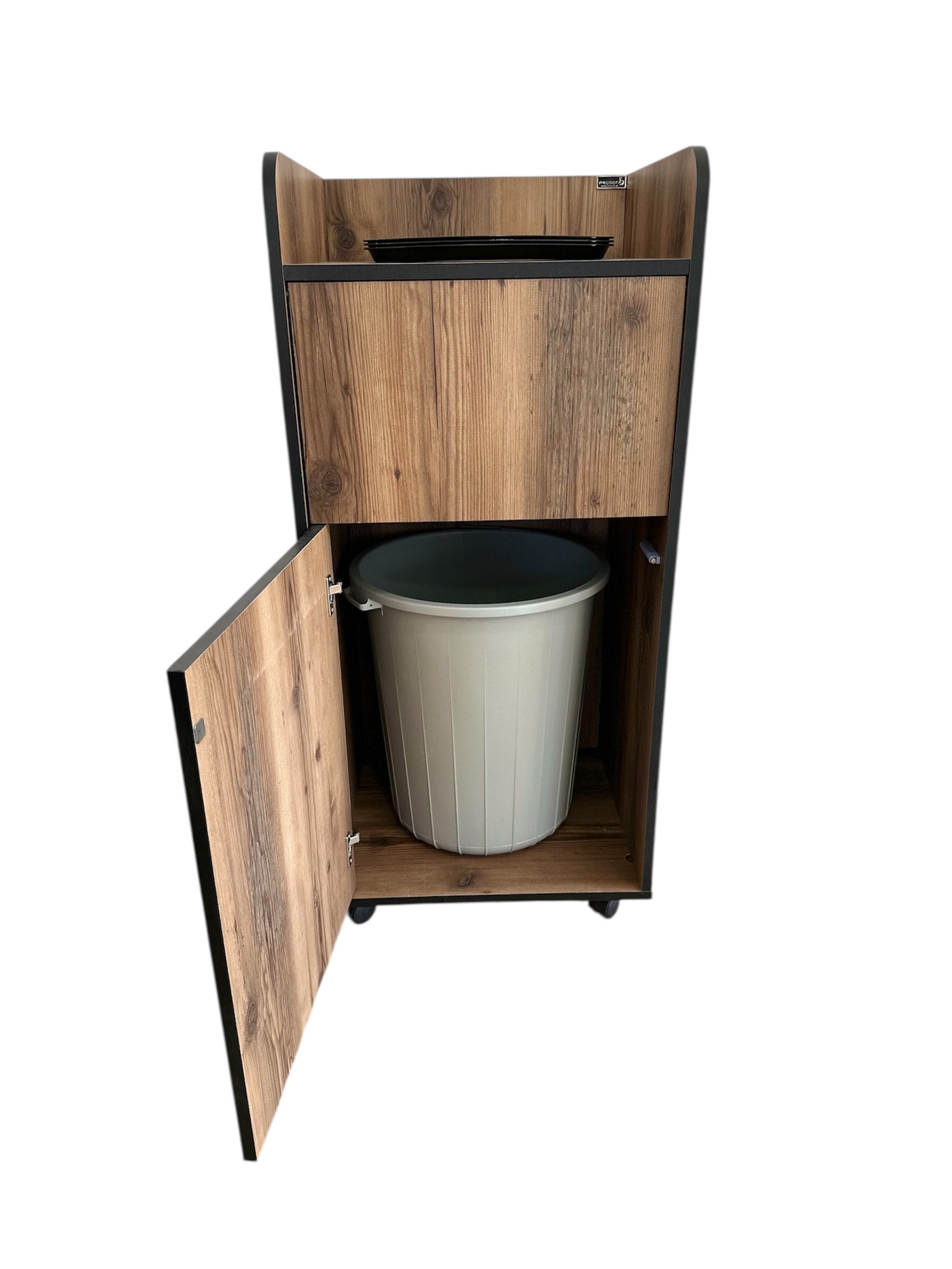 Meuble poubelle snack professionnel 70 l bois 