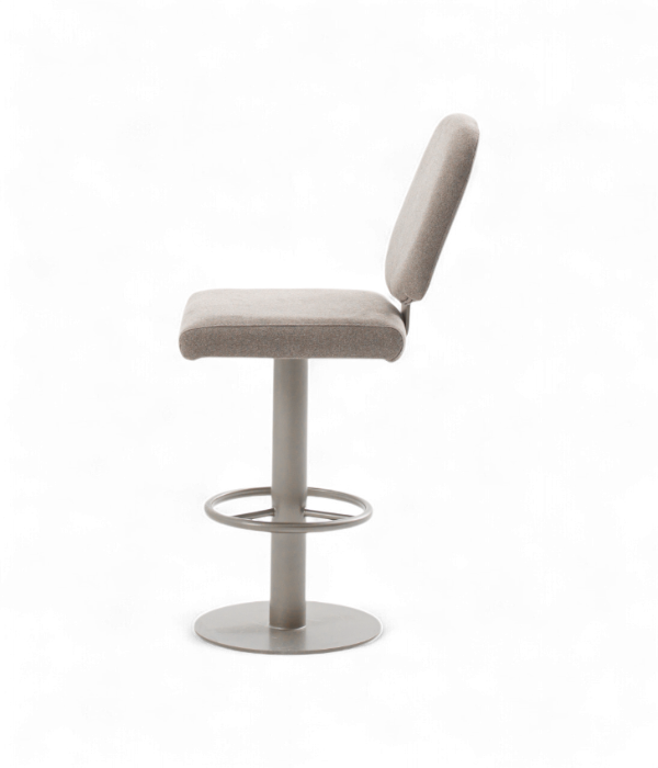 Tabouret de bar pivotant avec dossier et repose-pieds design Molino