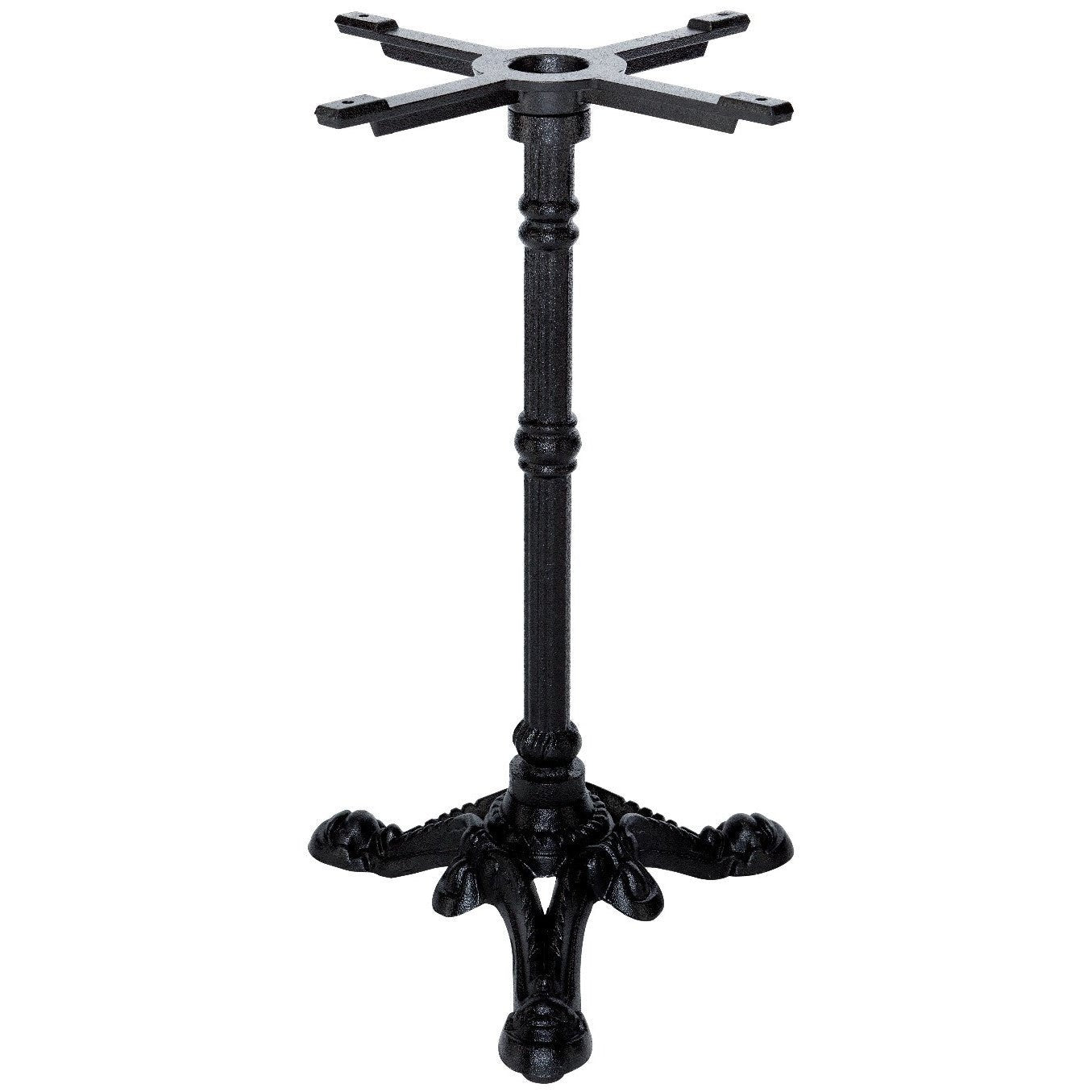 Pied de table bistrot en fonte noire à 4 branches style rétro Prosofa.
