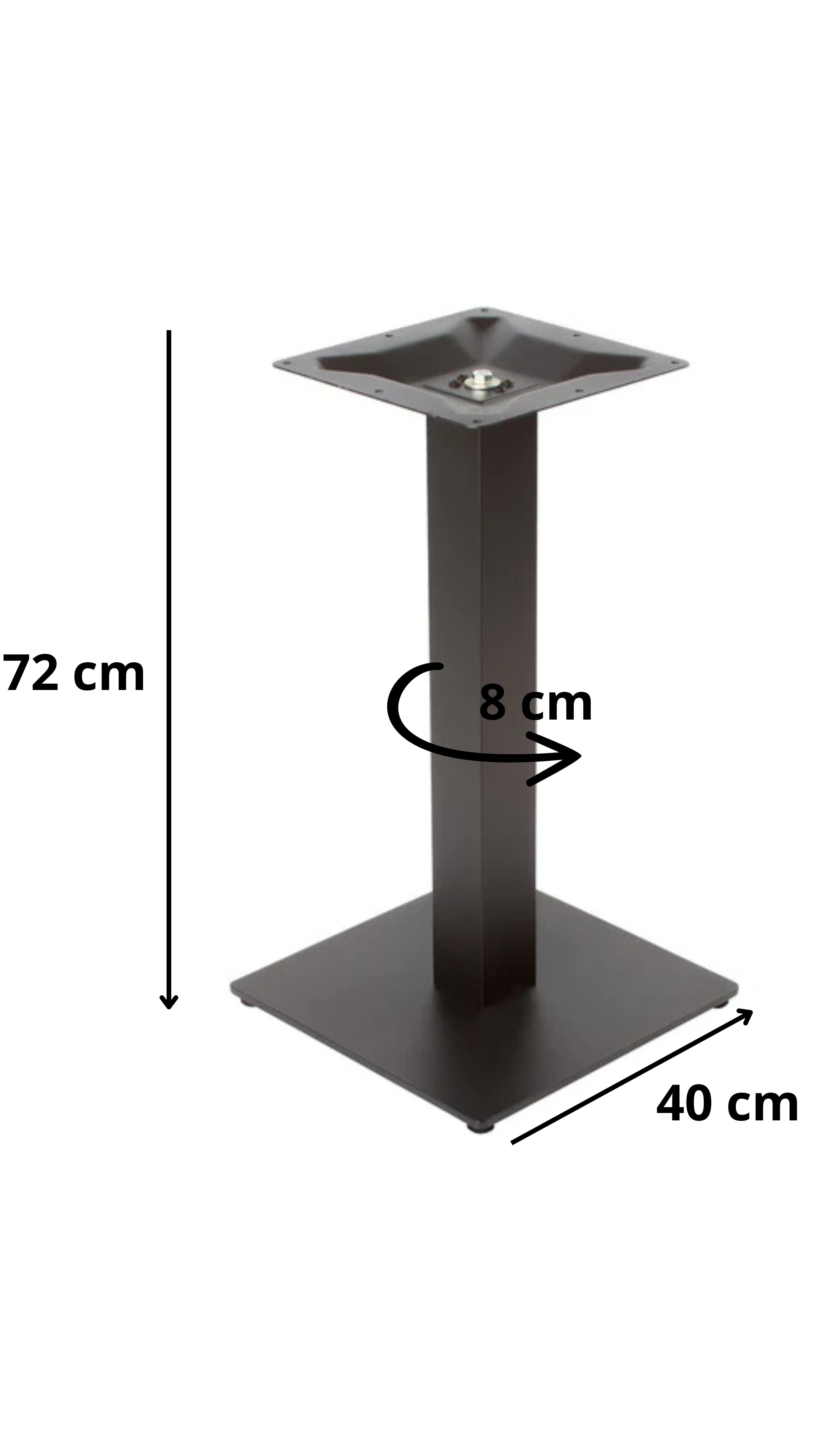 Détail du pied de table style bistrot – Chicago