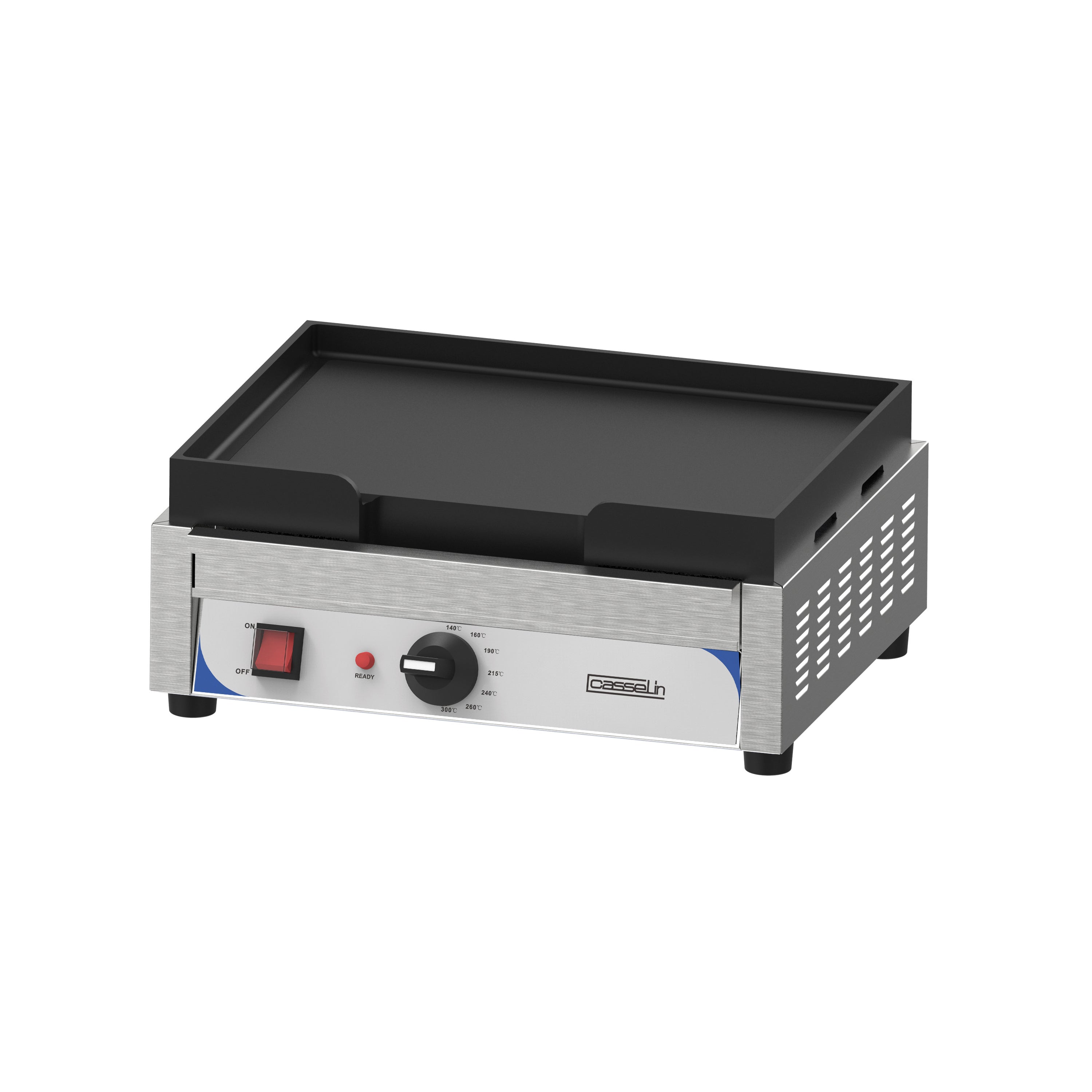 Plaque à snacker fonte lisse compacte Casselin professionnelle inox