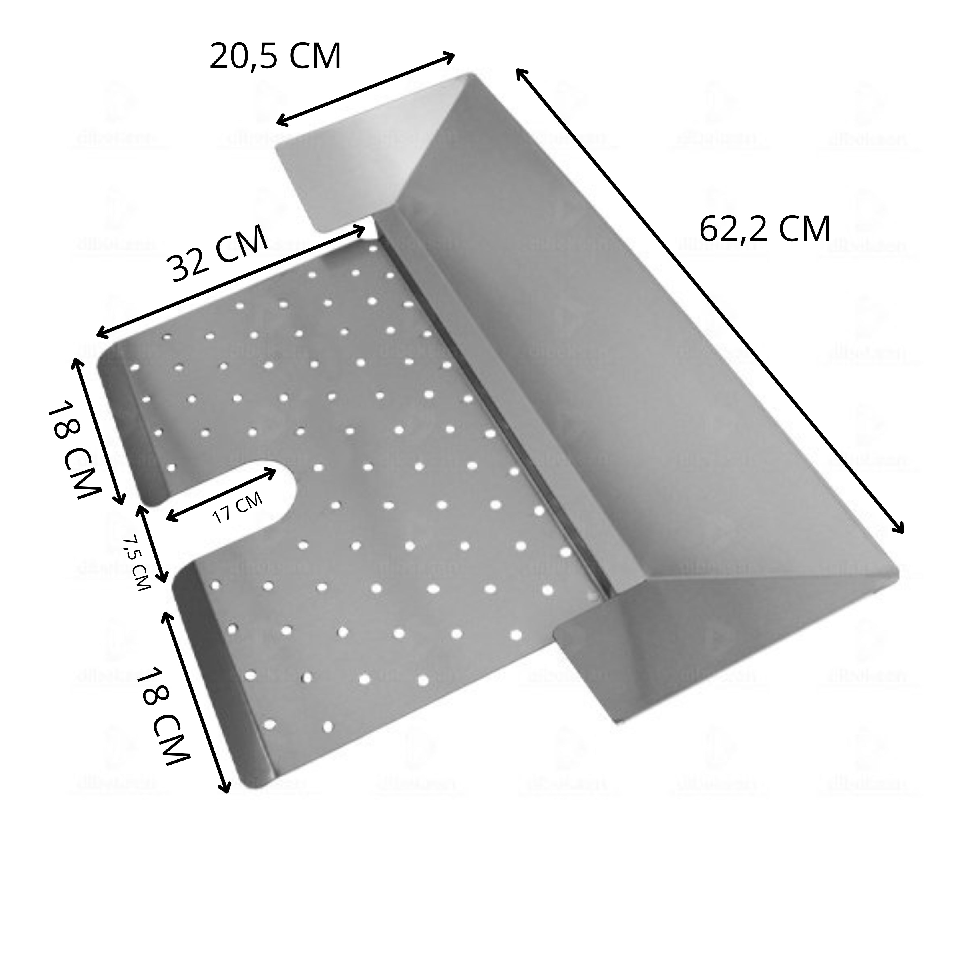 plateau perforé en inox machine a kebab