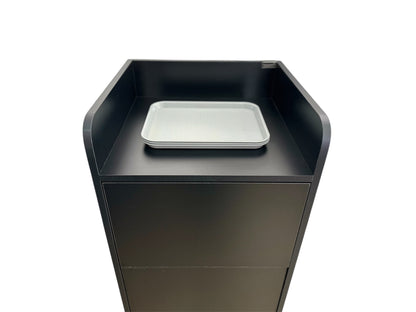 Meuble poubelle pour snack, restaurant, fast food Noir