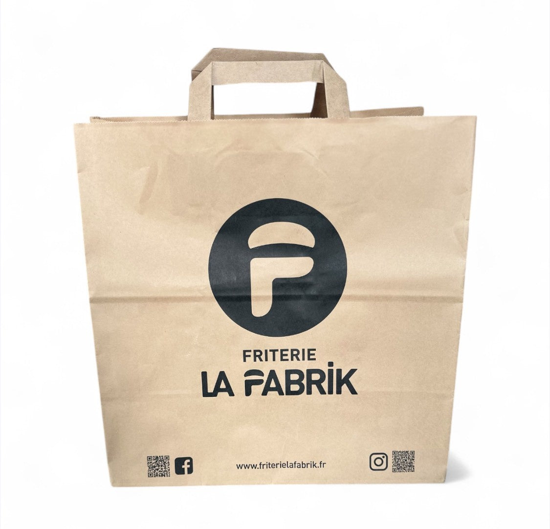 sac kraft personnalisé snack, fast food 