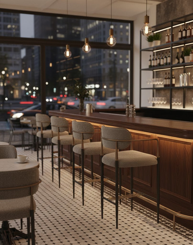 chaise haute sky bar ambiance bistrot café 