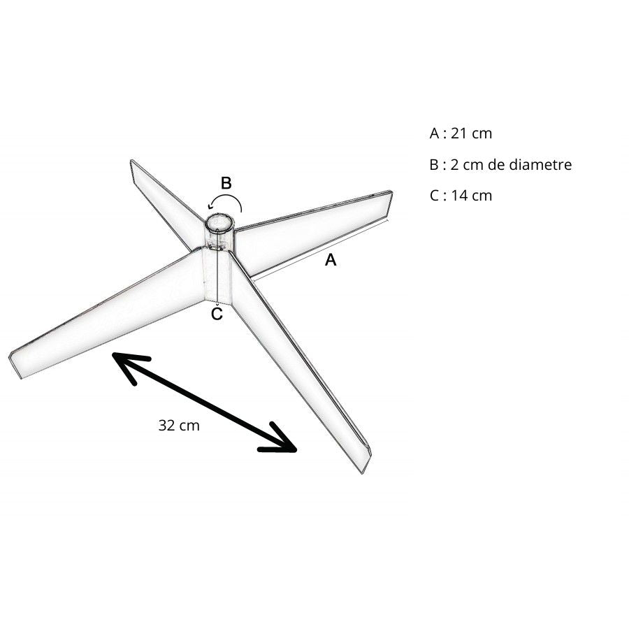 Support en x de machine à kebab 