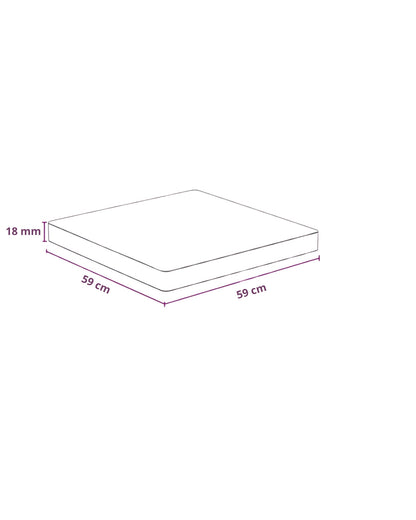 Table de restaurant carrée 59x59 cm BERMUDA dimensions