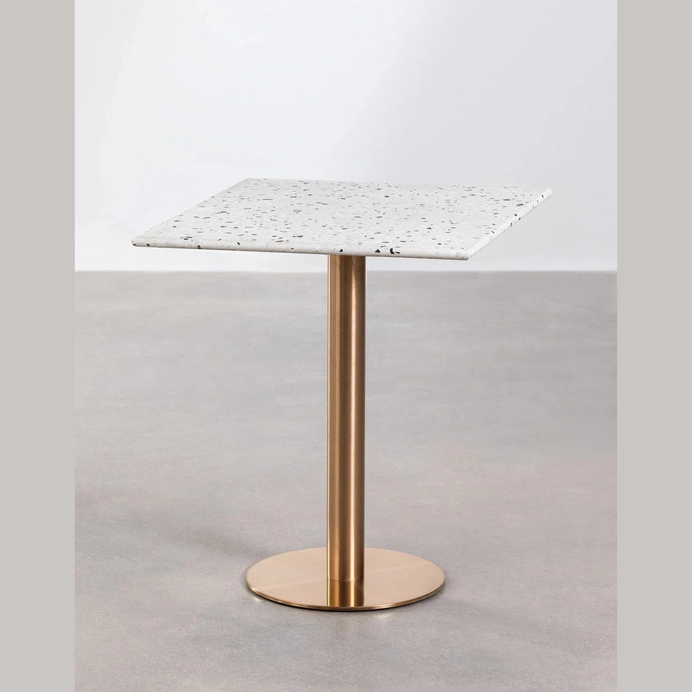 Table terrazzo professionnelle 60x60 – Mobilier restaurant vue de face 