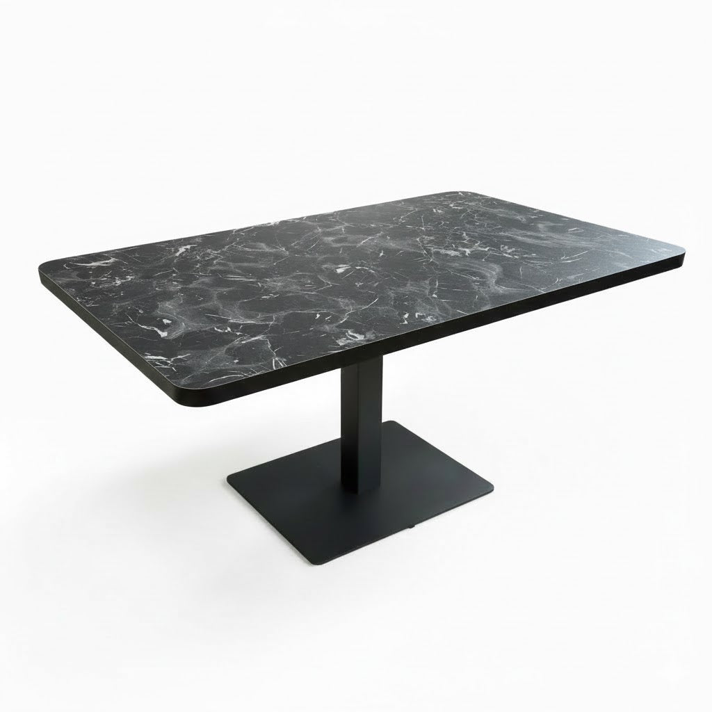table de restaurant 120x60 cm  décor marbre 