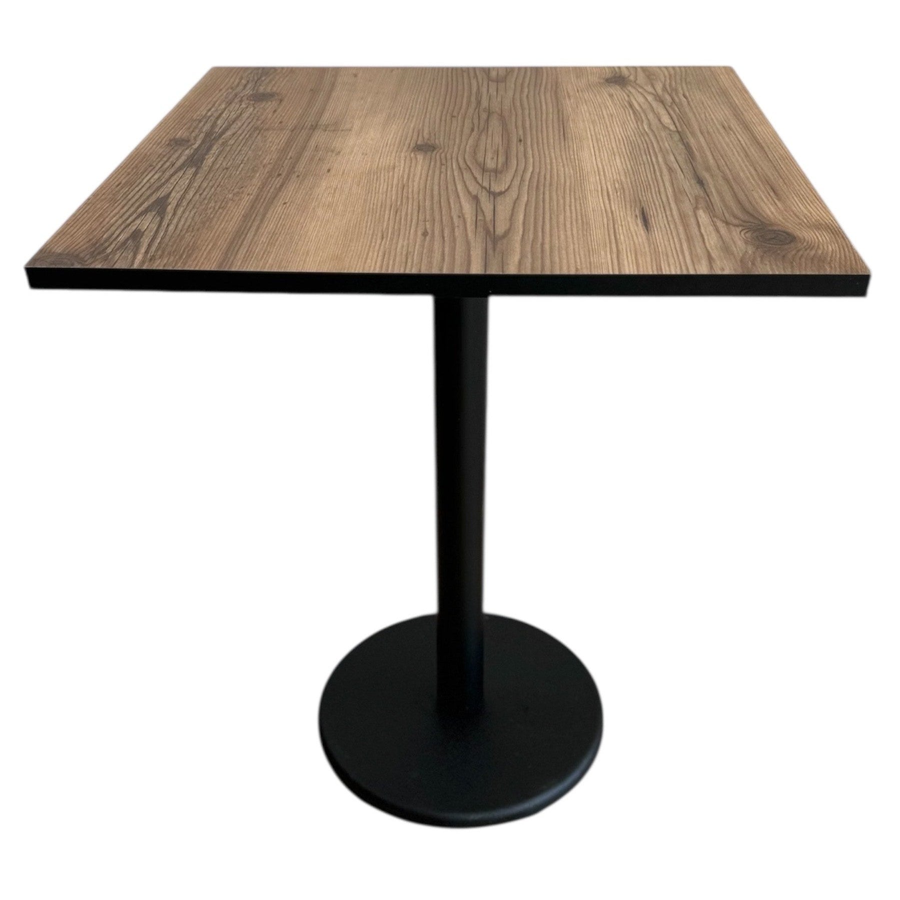 Table de restaurant carrée 59x59 cm Lidya vue avec pieds 