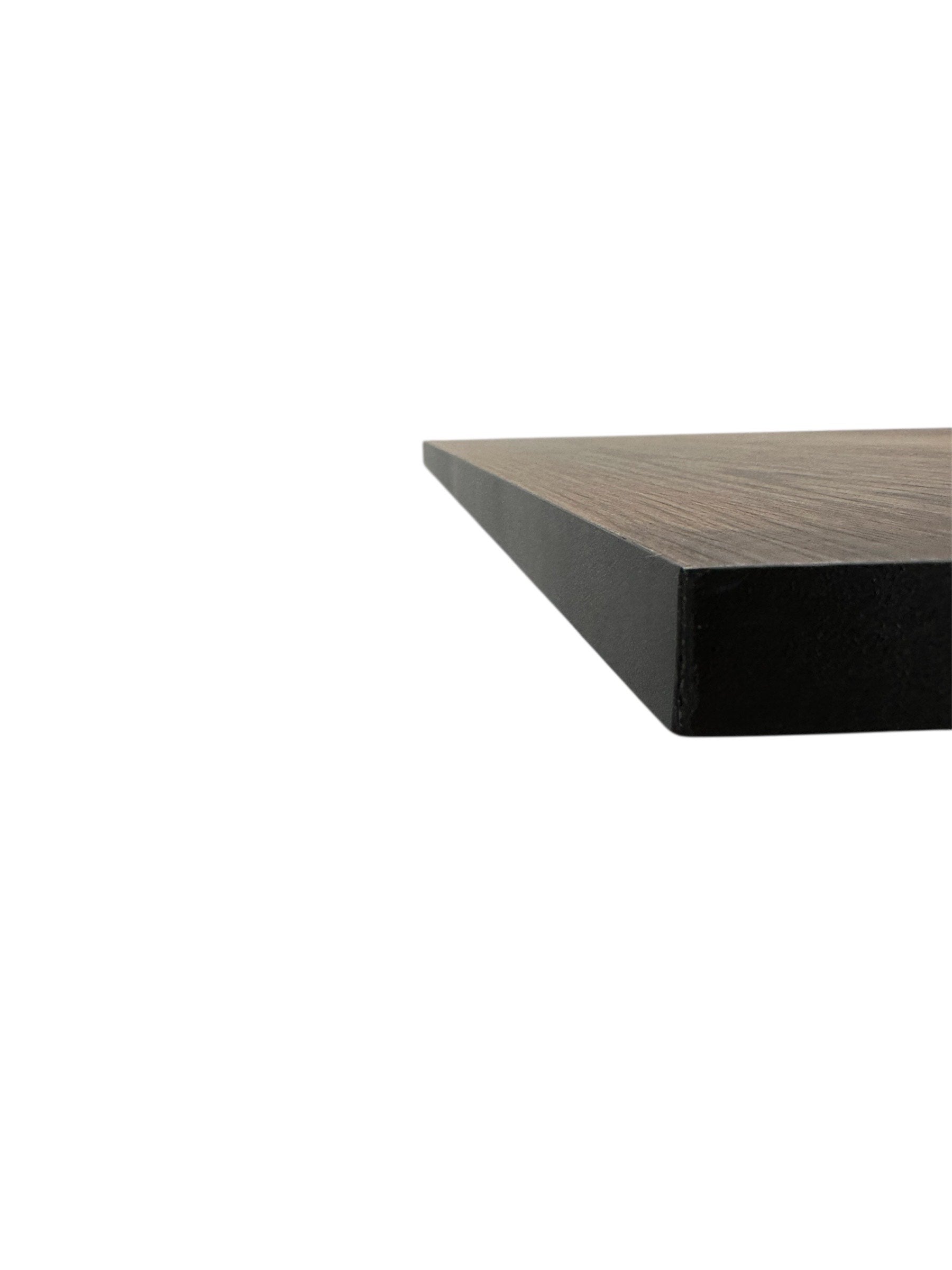 Table de restaurant carrée 59x59 cm Lidya vue de l'épaisseur 