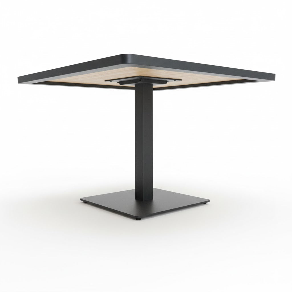 Table de restaurant rossini 120x60 coloris bois naturel avec pied vue du pieds 